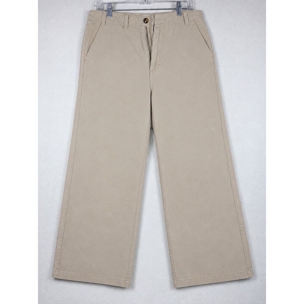 Easel Los Angeles Womens Medium Tan Cotton Wide Leg Pants Khaki